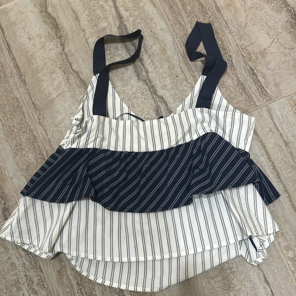 NWT JOIE MARJIE TOP  in Dark Navy Porcelain Small - Picture 12 of 14